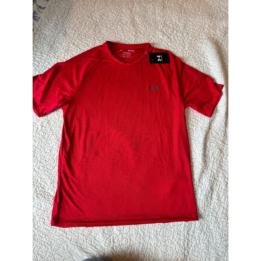 Under‎ Armour Mens Tech 2.0 Short Sleeve Red Training Shirt Size Medium
